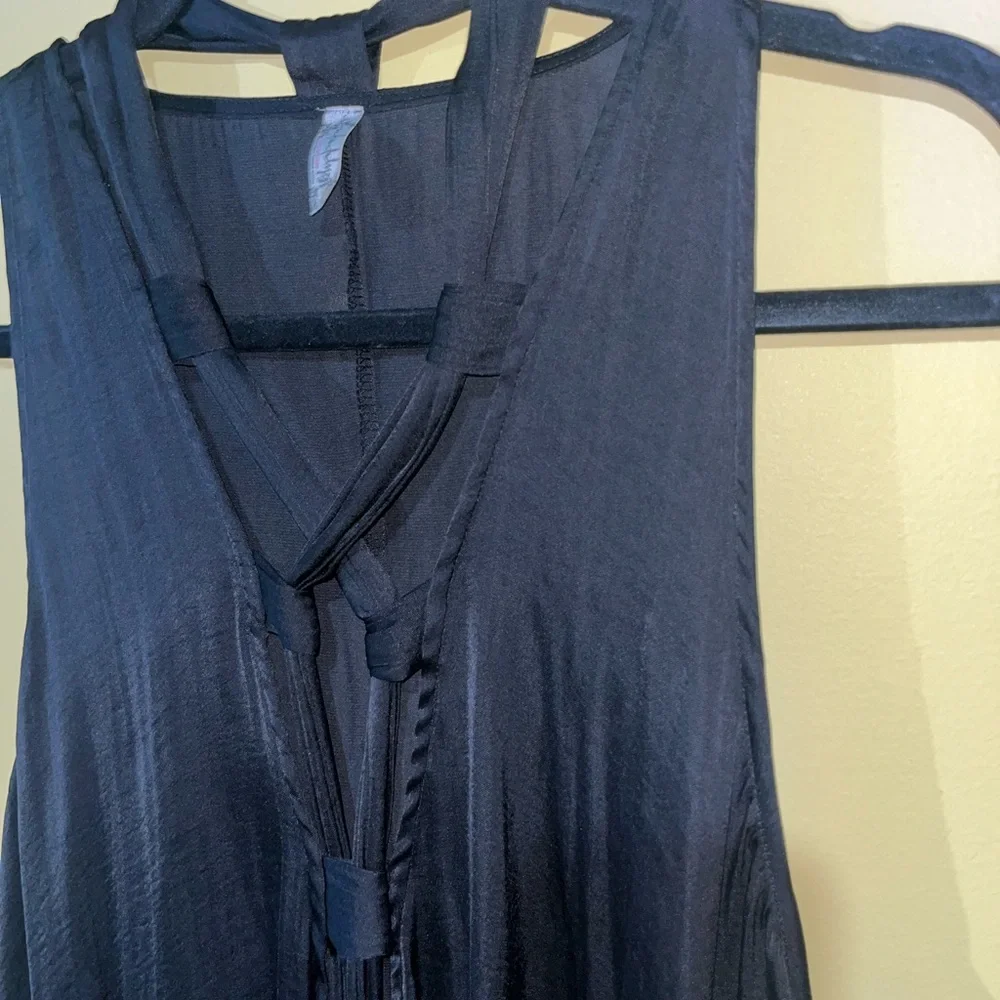 Free People Black Crisscross Tank Top - Picture 3 of 4